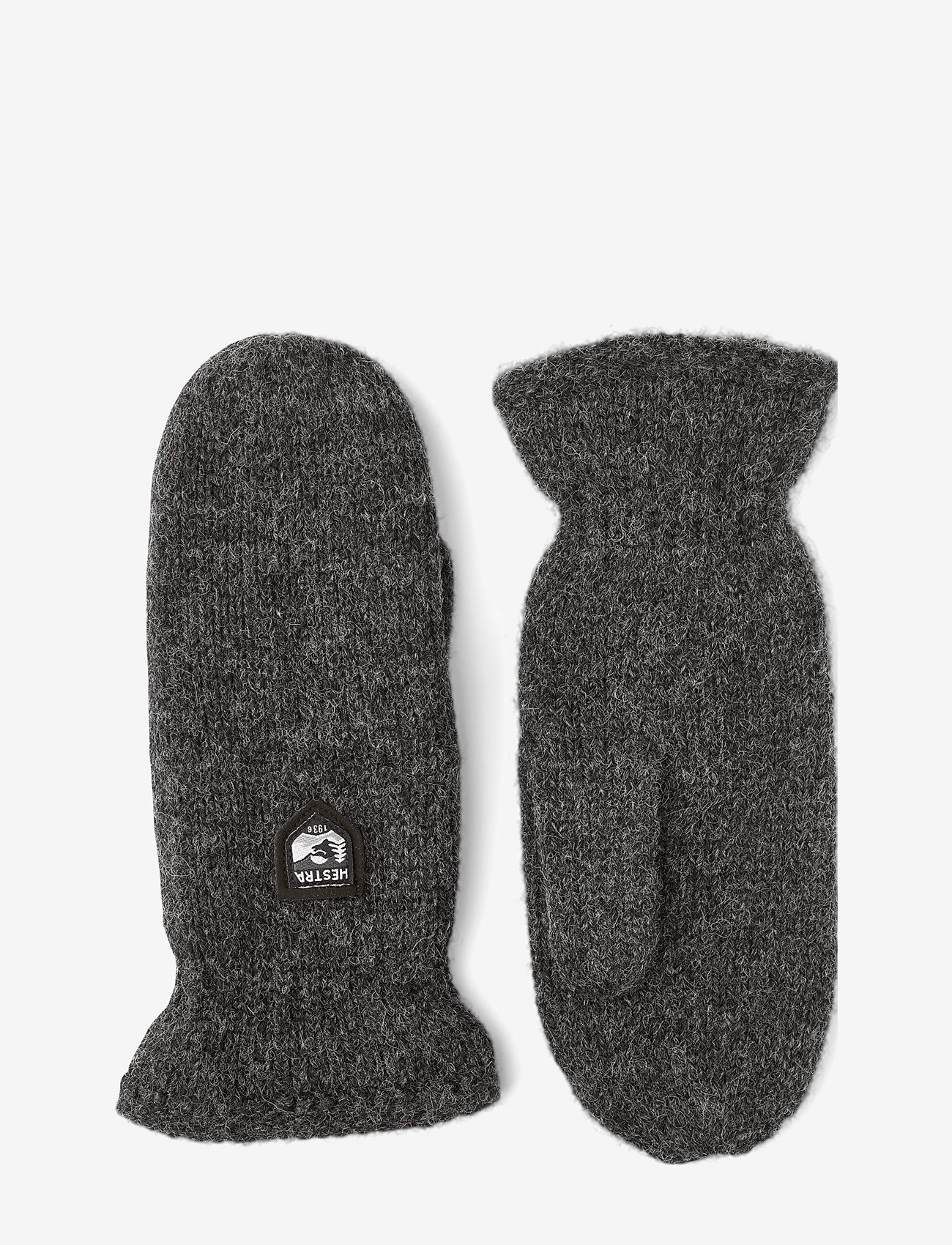 Hestra - Basic Wool Mitt Offwhite - pigimütsid & kindad - charcoal - 0