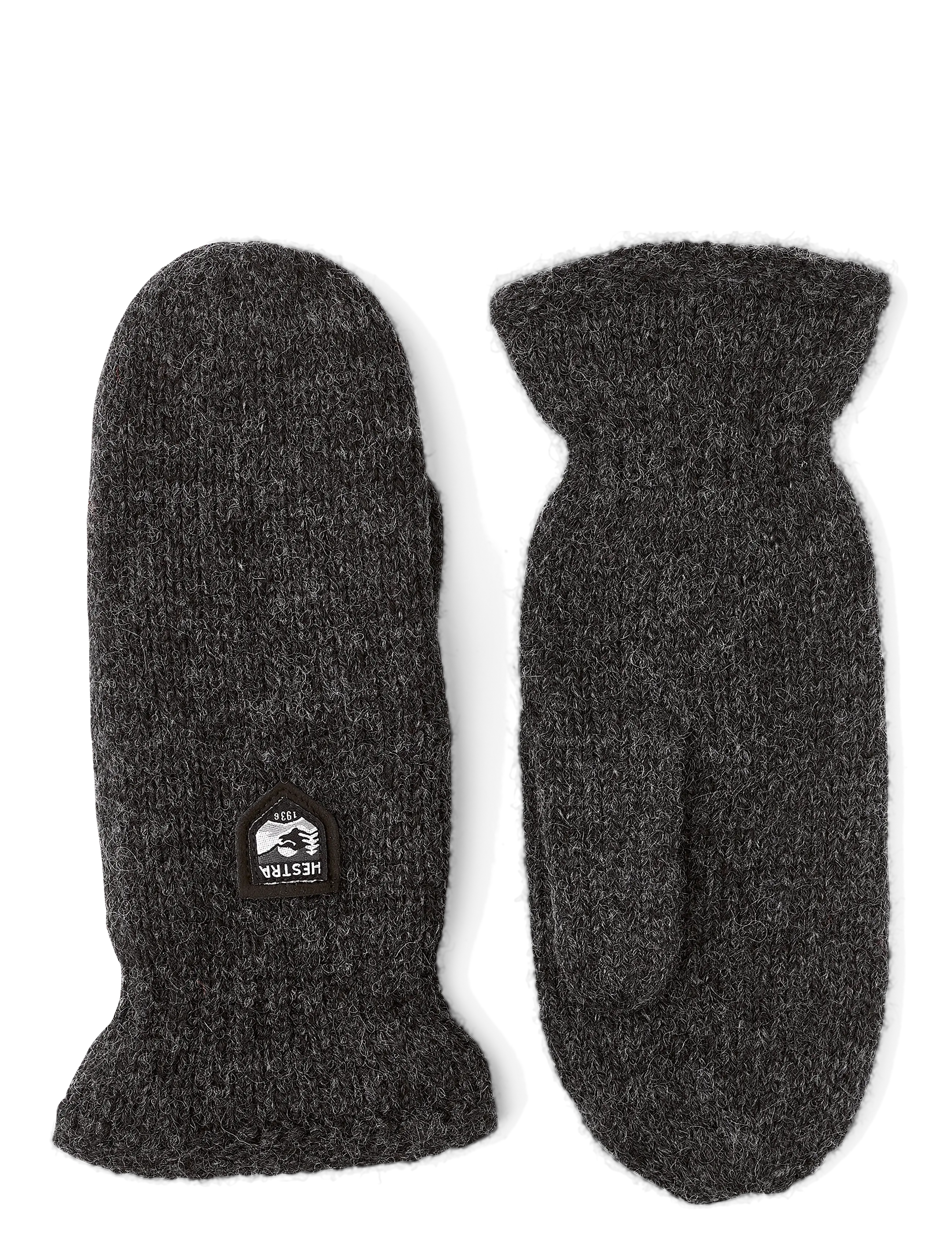Hestra Basic Wool Mitt Charcoal - Cimdi - CHARCOAL / grey