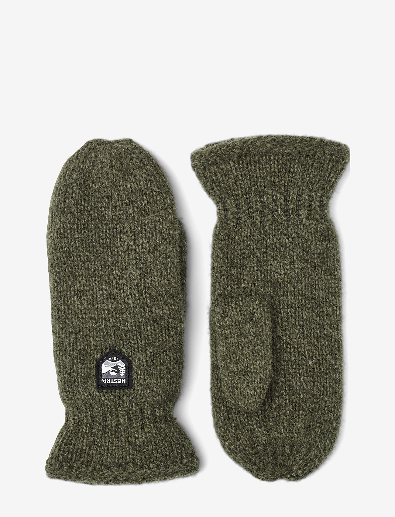 Hestra - Basic Wool Mitt Charcoal - olive - 0