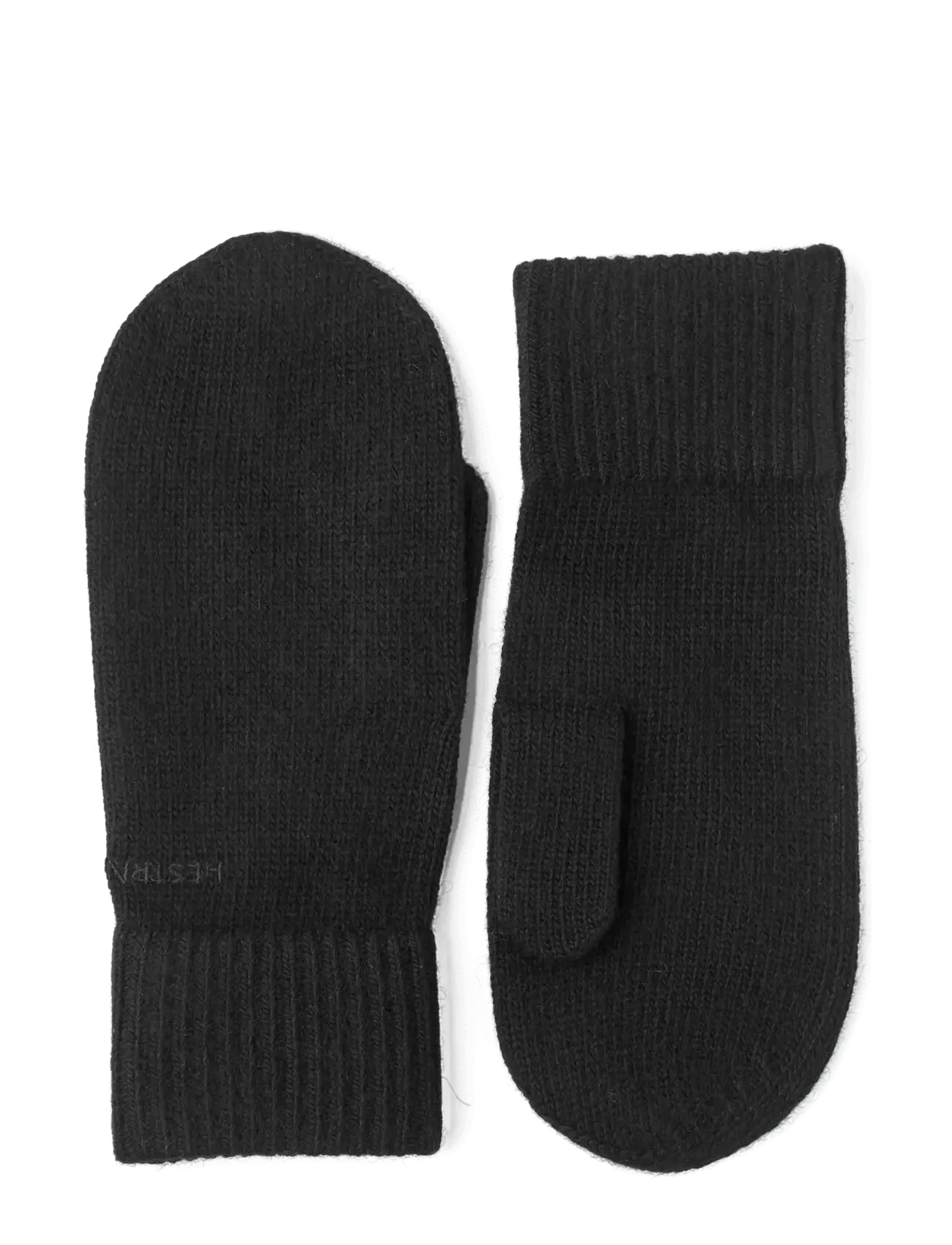 Hestra Ladies' Cashmere Mitt 2½ Bt, Kvinder, Strikvanter, Sort, Str: ONE SIZE