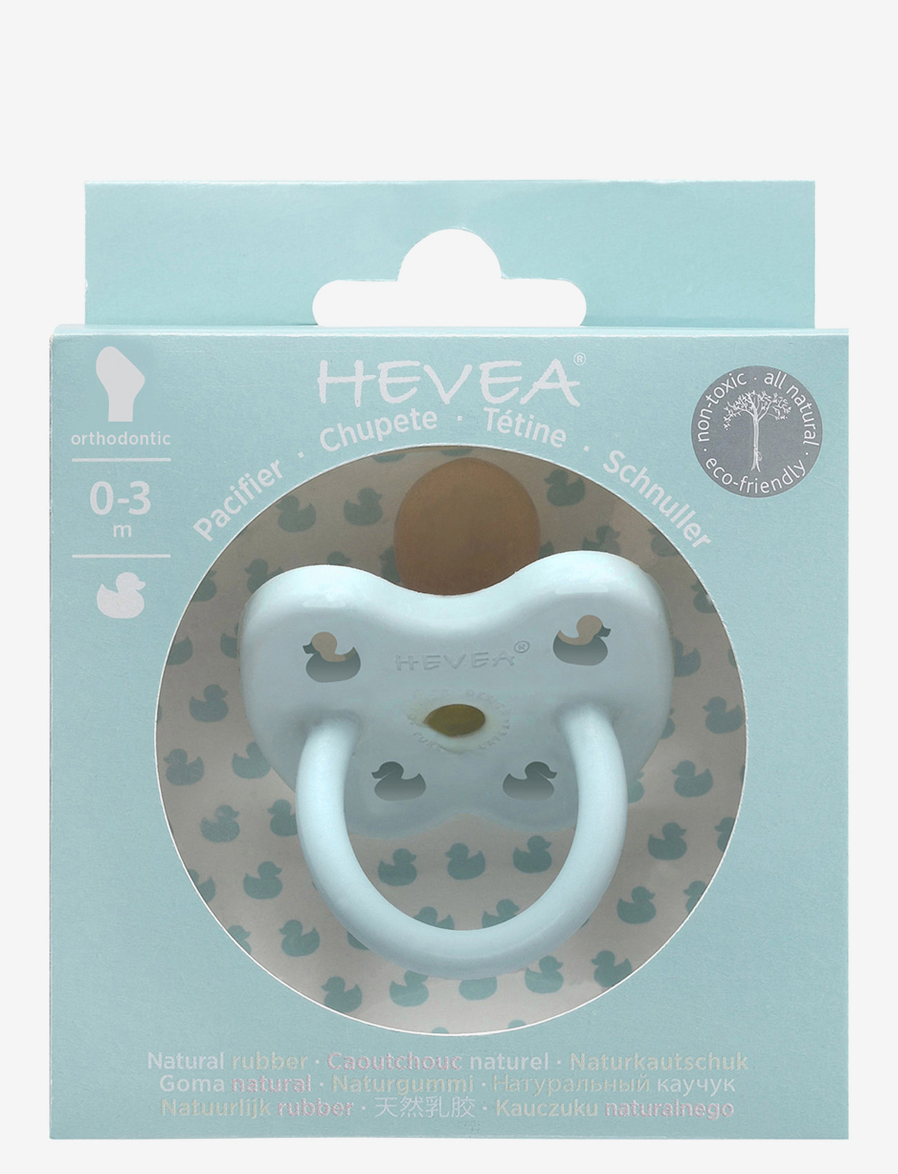 HEVEA - Pacifier orthodontic 0-0,3s - spenen - baby blue - 3