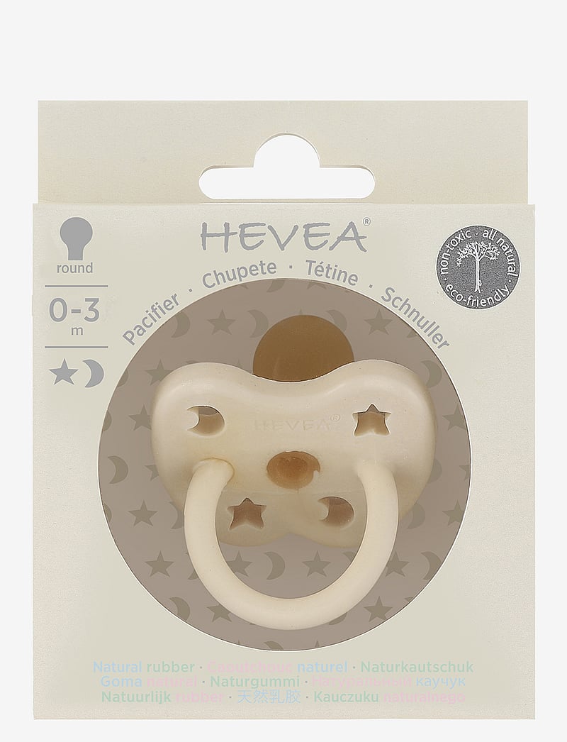 HEVEA - Pacifier round 0-0,3s - nappar - milky white - 3