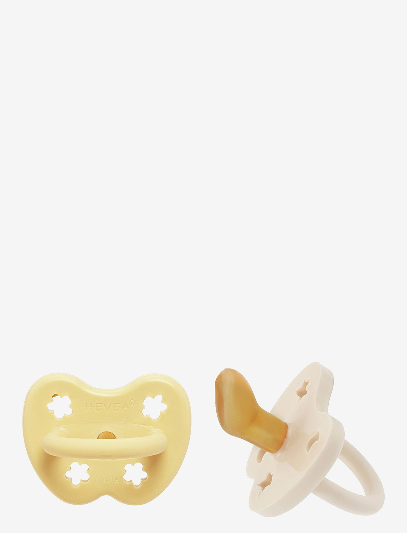 HEVEA - Two-Pack Orthodontic Pacifier 3-36 Months - smoczki - pale butter & milky white - 1