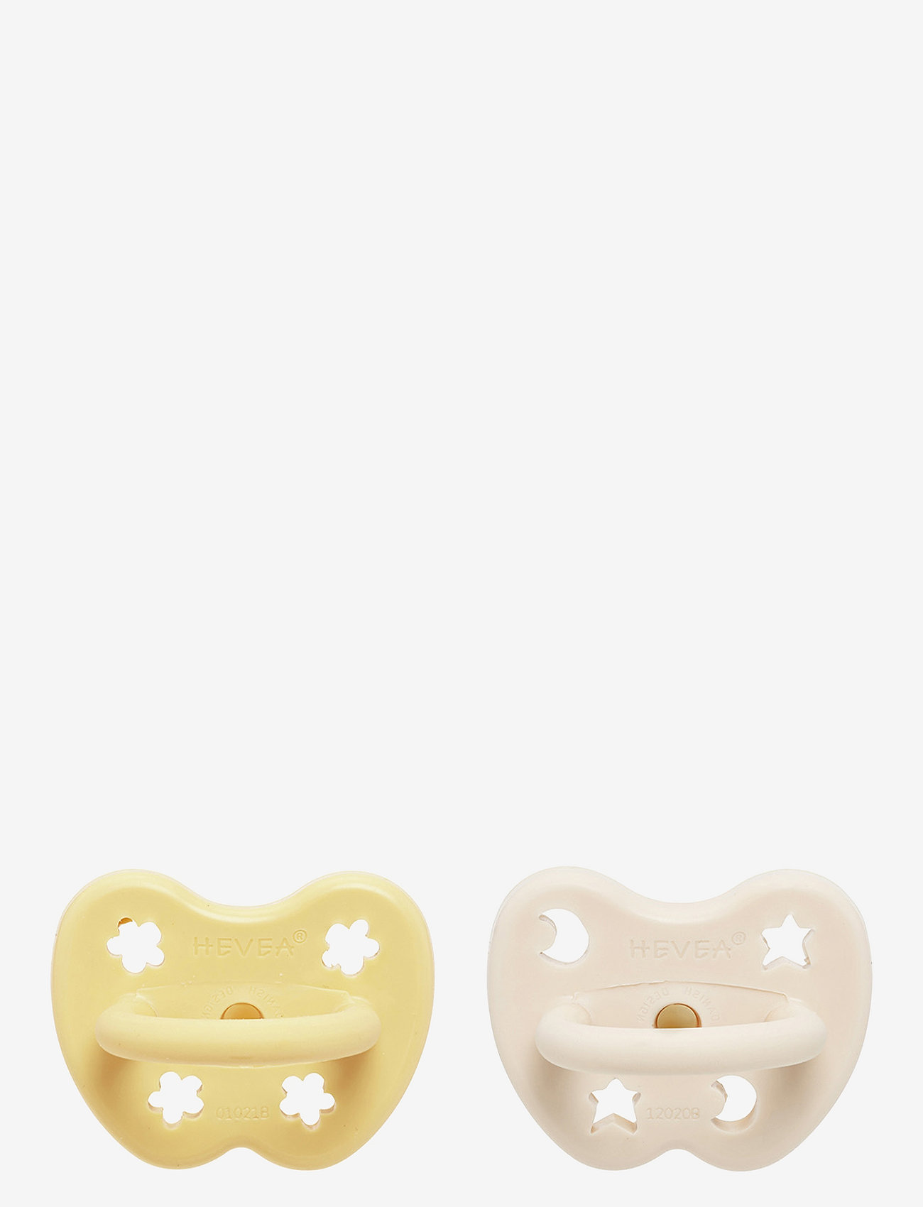 HEVEA - Two-Pack Orthodontic Pacifier 3-36 Months - smoczki - pale butter & milky white - 2