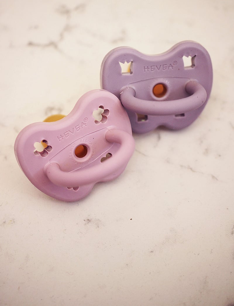 HEVEA - HEVEA Pacifier 3-36 months Round, 2 pack - lutid - dusty violet & light orchid - 0