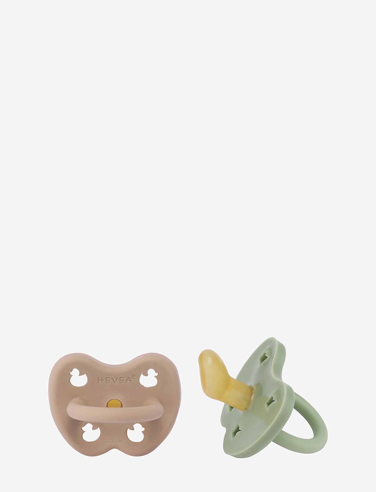 HEVEA - HEVEA Pacifier 3-36 months Orthodontic, 2 pack - lutid - moss green & tan beige - 1