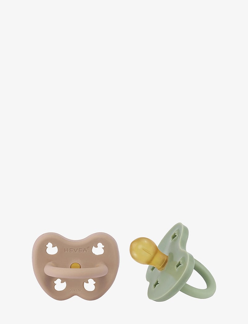 HEVEA - HEVEA Pacifier 3-36 months Roundc, 2 pack - sutter - moss green & tan beige - 1