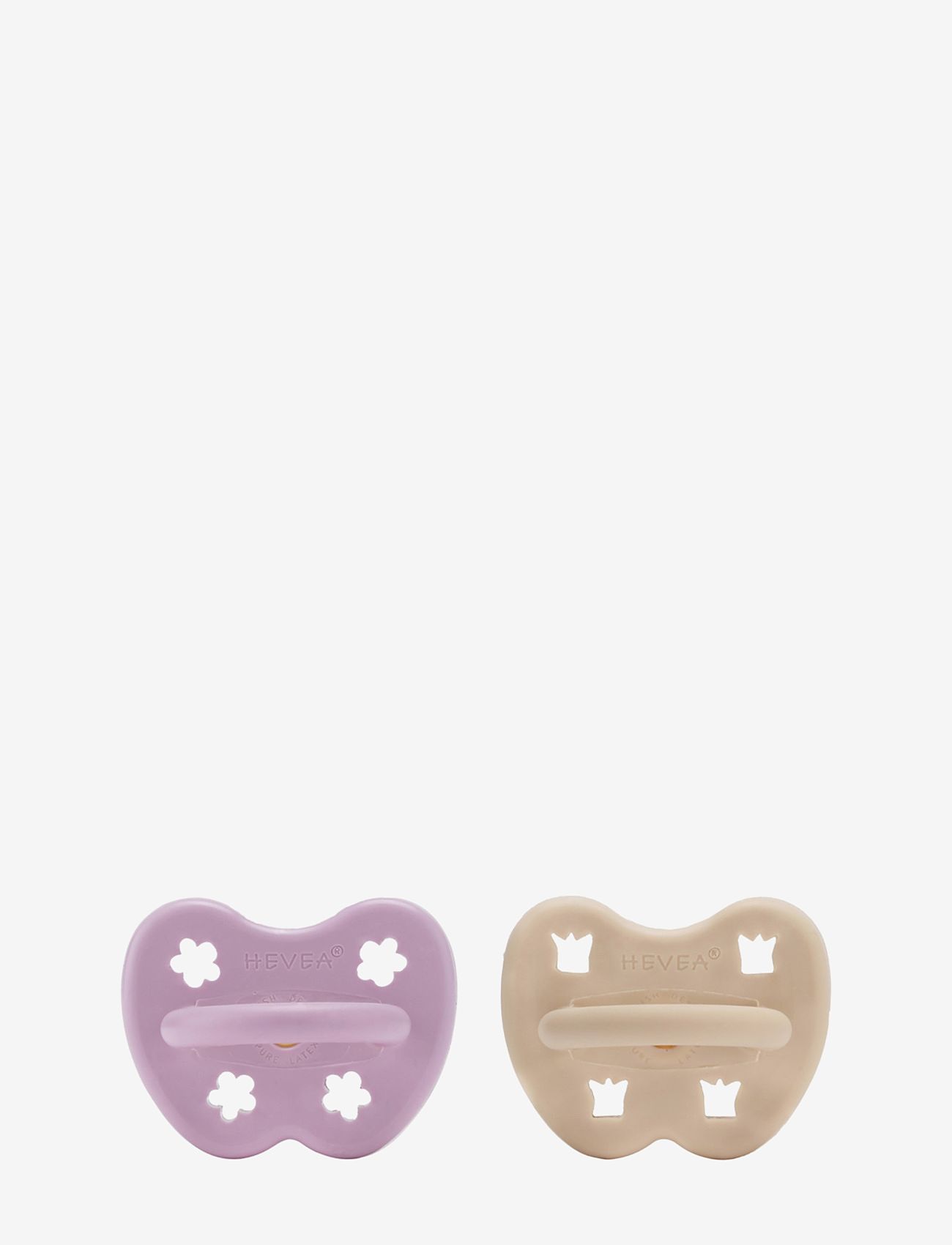 HEVEA - HEVEA Pacifier 3-36 months Round 2 pack - nappar - light orchid & sandy nude - 1