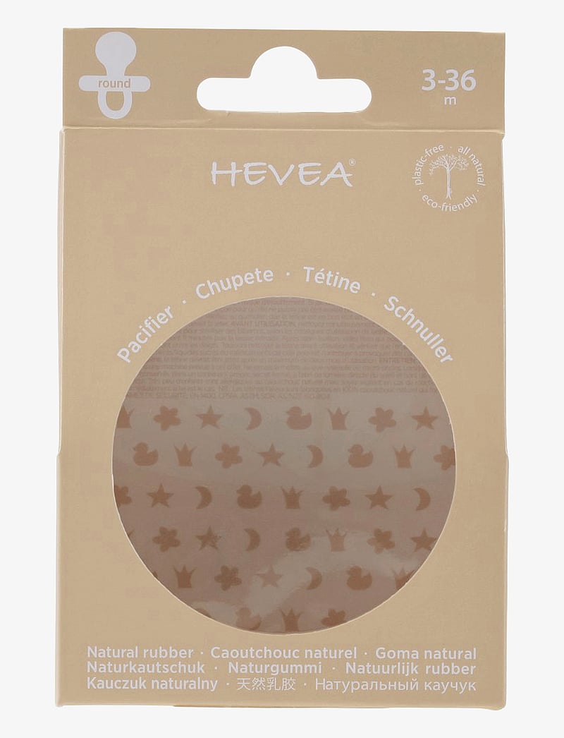 HEVEA - HEVEA Pacifier 3-36 months Round 2 pack - nappar - light orchid & sandy nude - 2