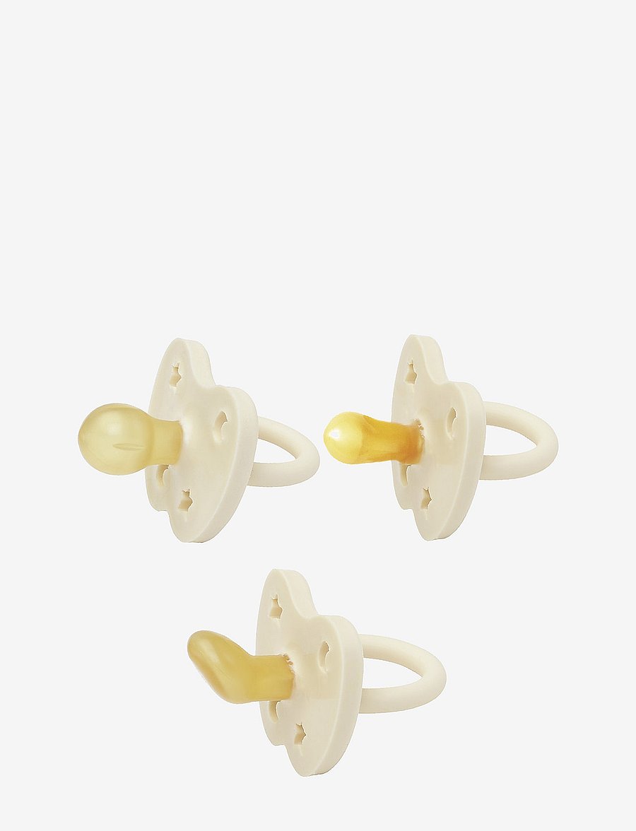 HEVEA - Trial Trio-Pack Natural Rubber Pacifiers - Three Teat Mix for Newborn 0+ Months - schnuller - milky white - 1