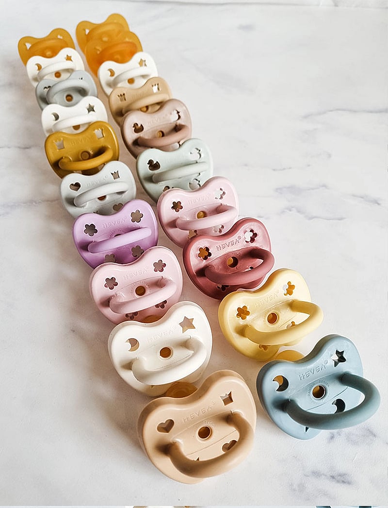 HEVEA - Two-Pack Orthodontic Pacifier 3-36 Months - smoczki - powder pink & rosewood - 4