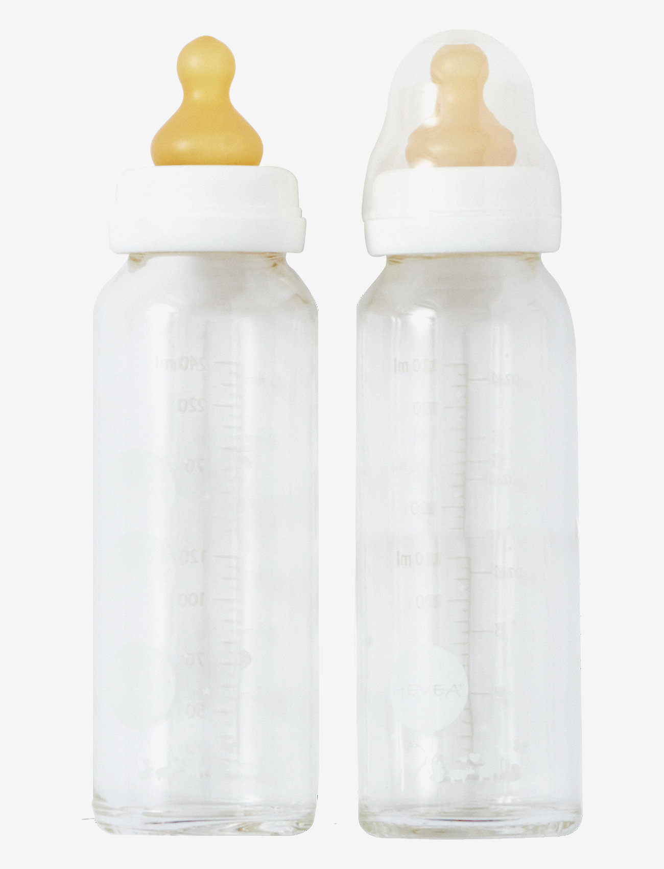 HEVEA - Baby glass bottle 240 ml 2 pack - white - 1