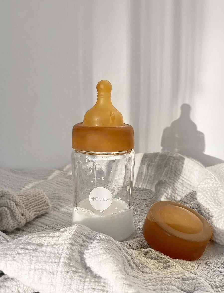 HEVEA - Nipple slow flow - orange - 0
