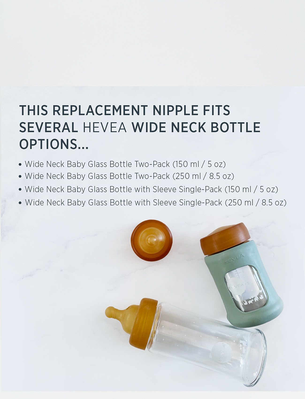 HEVEA - Nipple slow flow - orange - 3