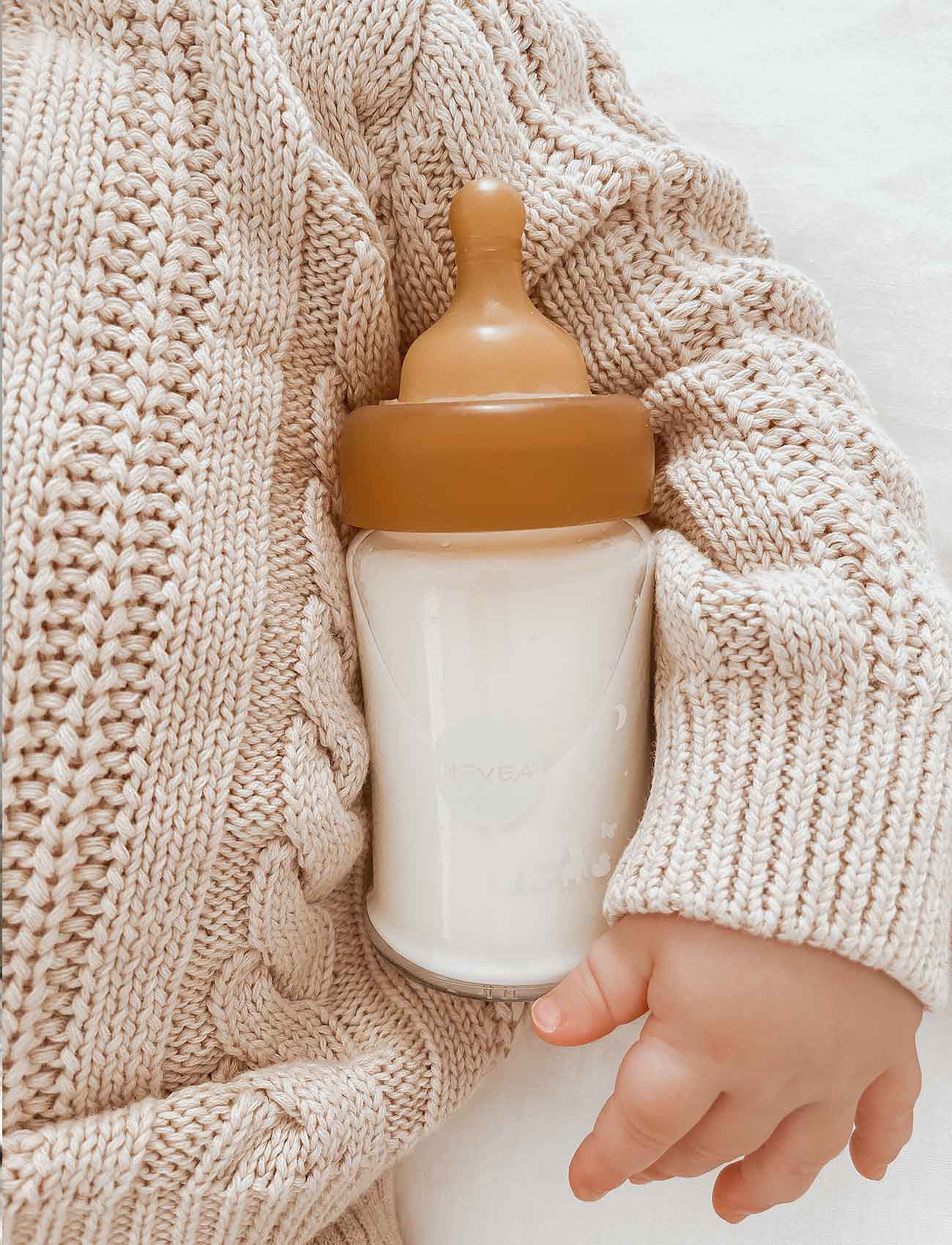 HEVEA Plastic Free Baby Glass Bottle 150 Ml 2 Pack, ml, Bottles & Accessories, Orange - Bottles, Kinder