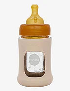 Wide Neck Baby Glass Bottle with Sleeve 150ml/5oz Single-Pack - SAND