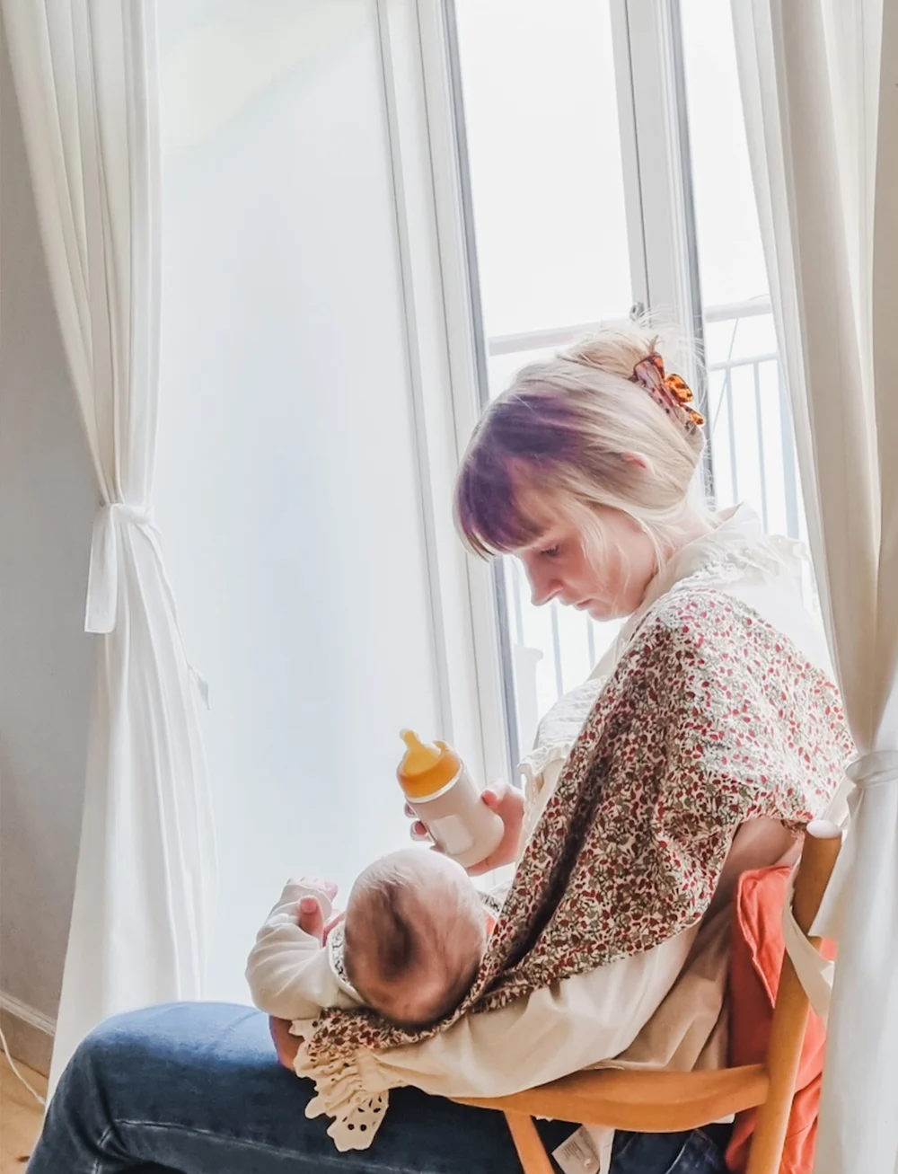 HEVEA - Wide Neck Baby Glass Bottle with Sleeve 150ml/5oz Single-Pack - babyflaschen - sand - 3