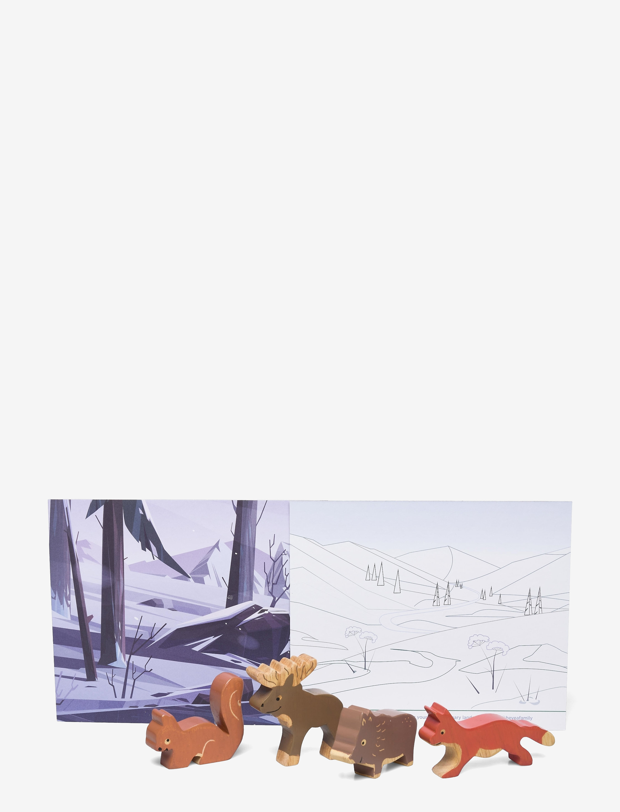 HEVEA Rubberwood Animals, Nordic Forest - Spielsets & Actionfiguren - NORDIC FOREST / multi