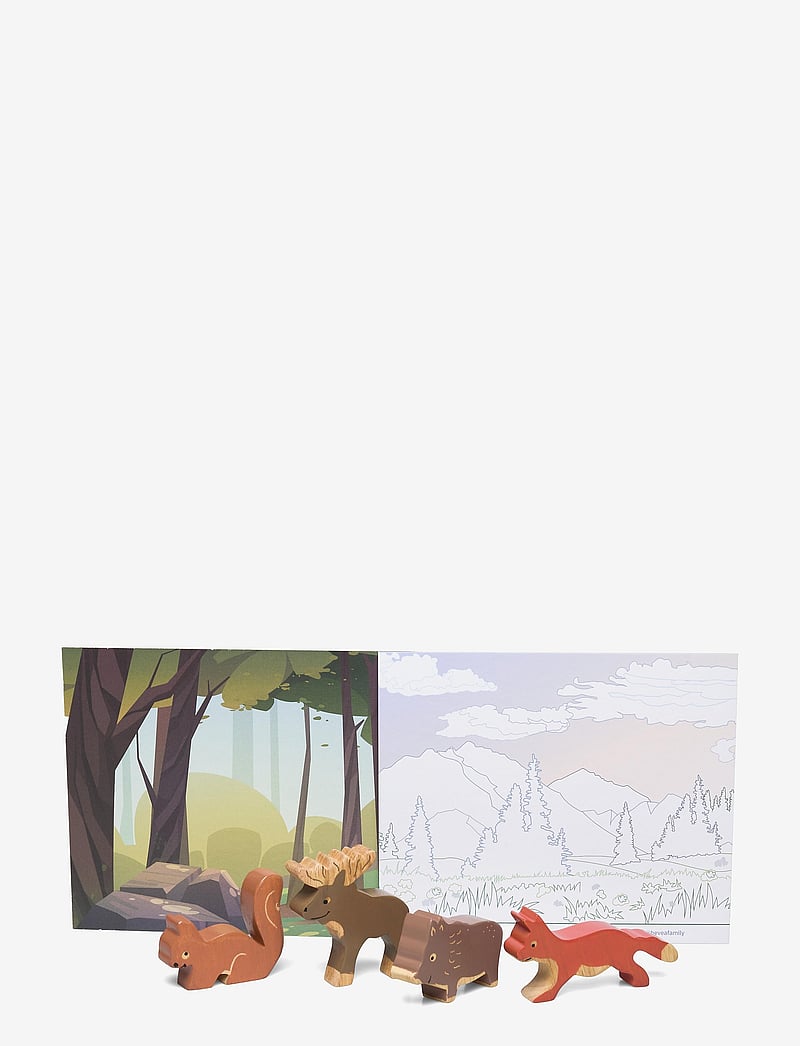 HEVEA - Rubberwood Animals, Nordic Forest - wooden figures - nordic forest - 1