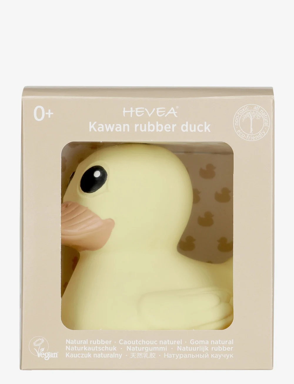HEVEA - Kawan rubber duck mini - badeleker - eggnog yellow - 2