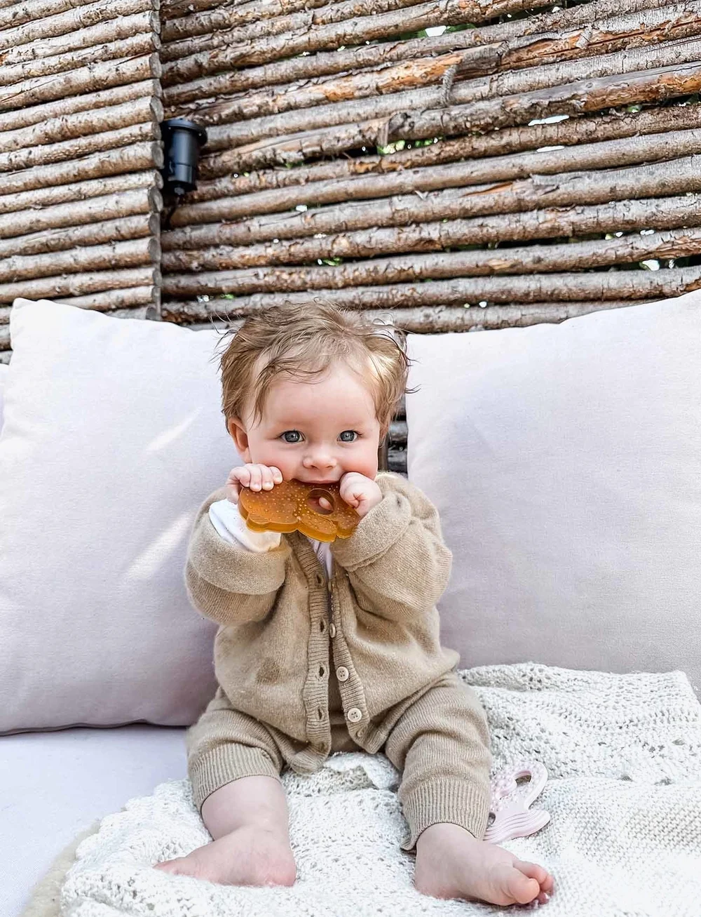 HEVEA - Panda soothing toy - närimismänguasjad - natural - 3