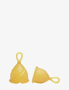 LOOP Menstrual Cup Combo - Sizes 1 & 2 - Golden Blush & Golden Sand, HEVEA