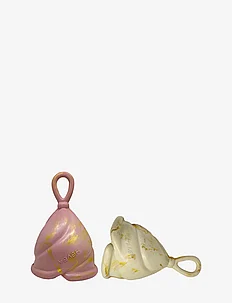 LOOP Menstrual Cup Combo - Sizes 2 & 3 Golden Sand & Golden Rosewood, HEVEA