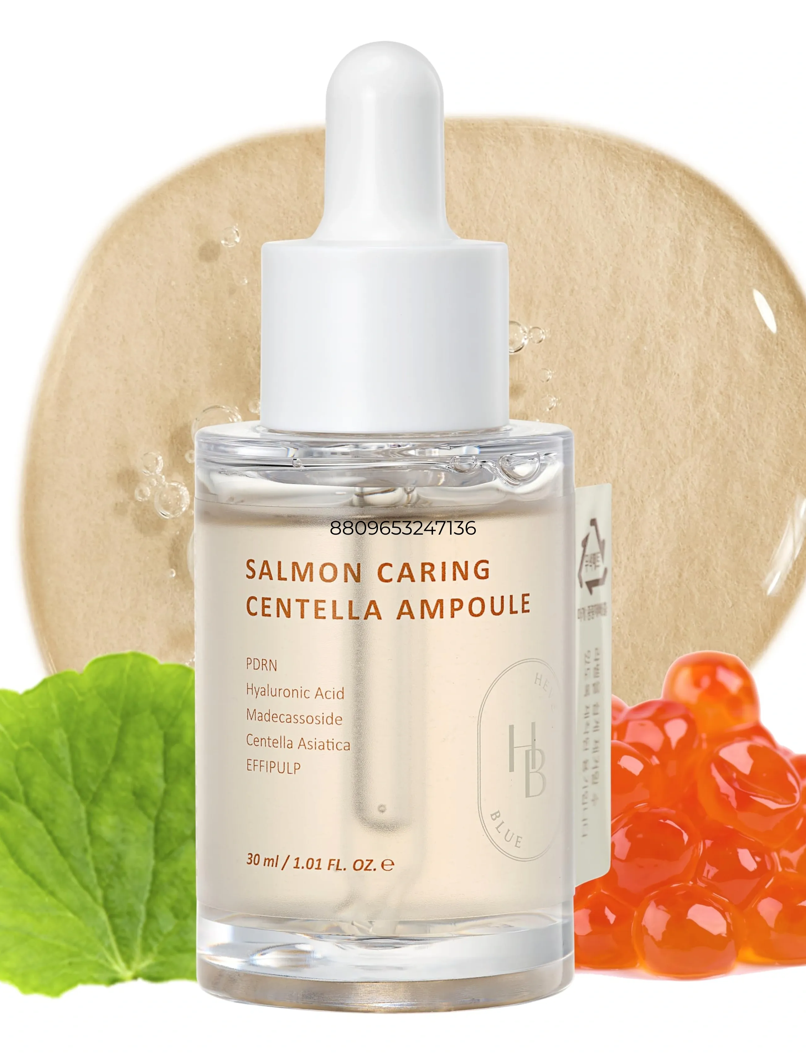 Heveblue - Salmon Caring Centella Ampoule - seerumit - clear - 2