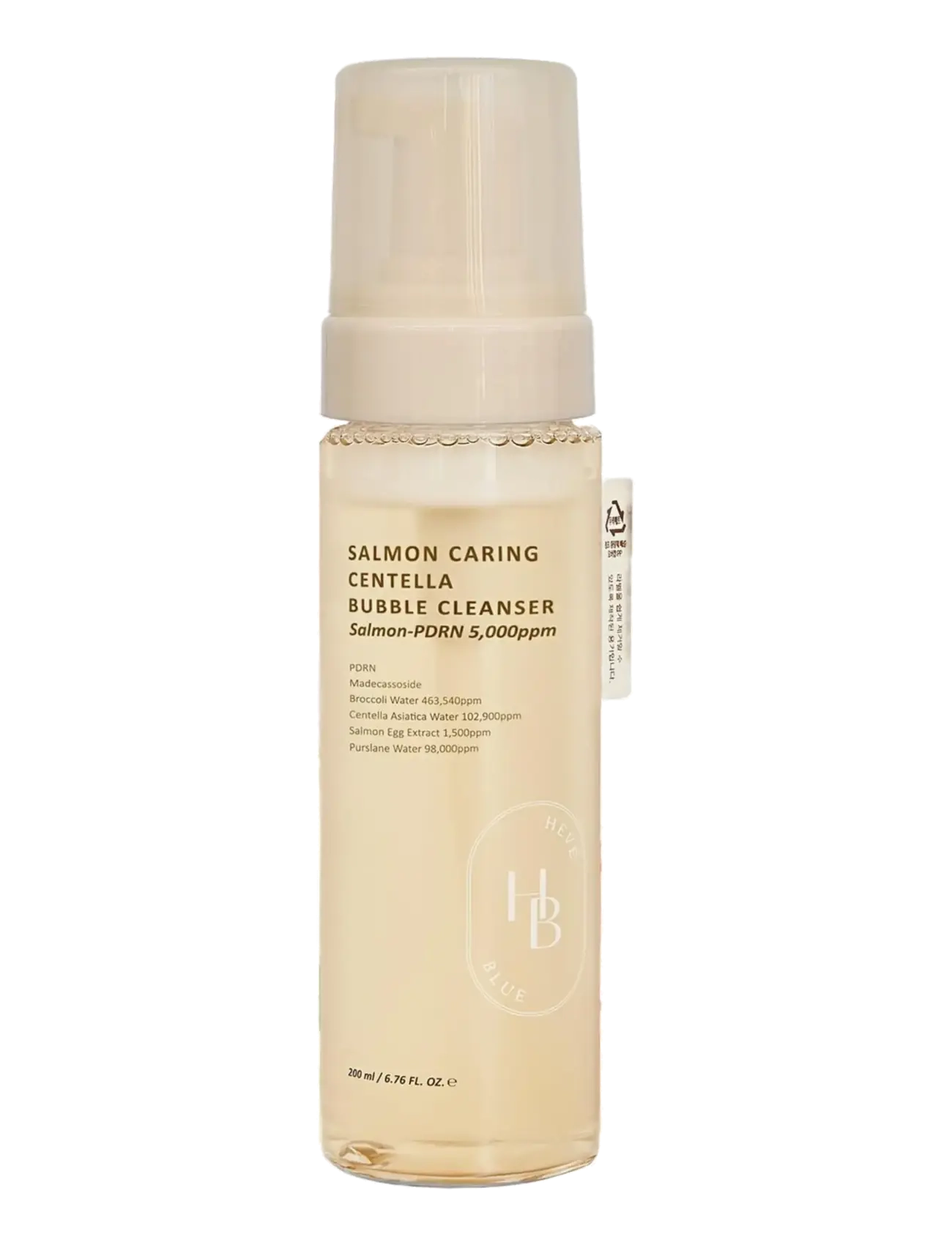Heveblue Salmon Caring Centella Bubble Cleanser, 200 ml, Nude, Cleansers > Foaming Cleanser, Dame