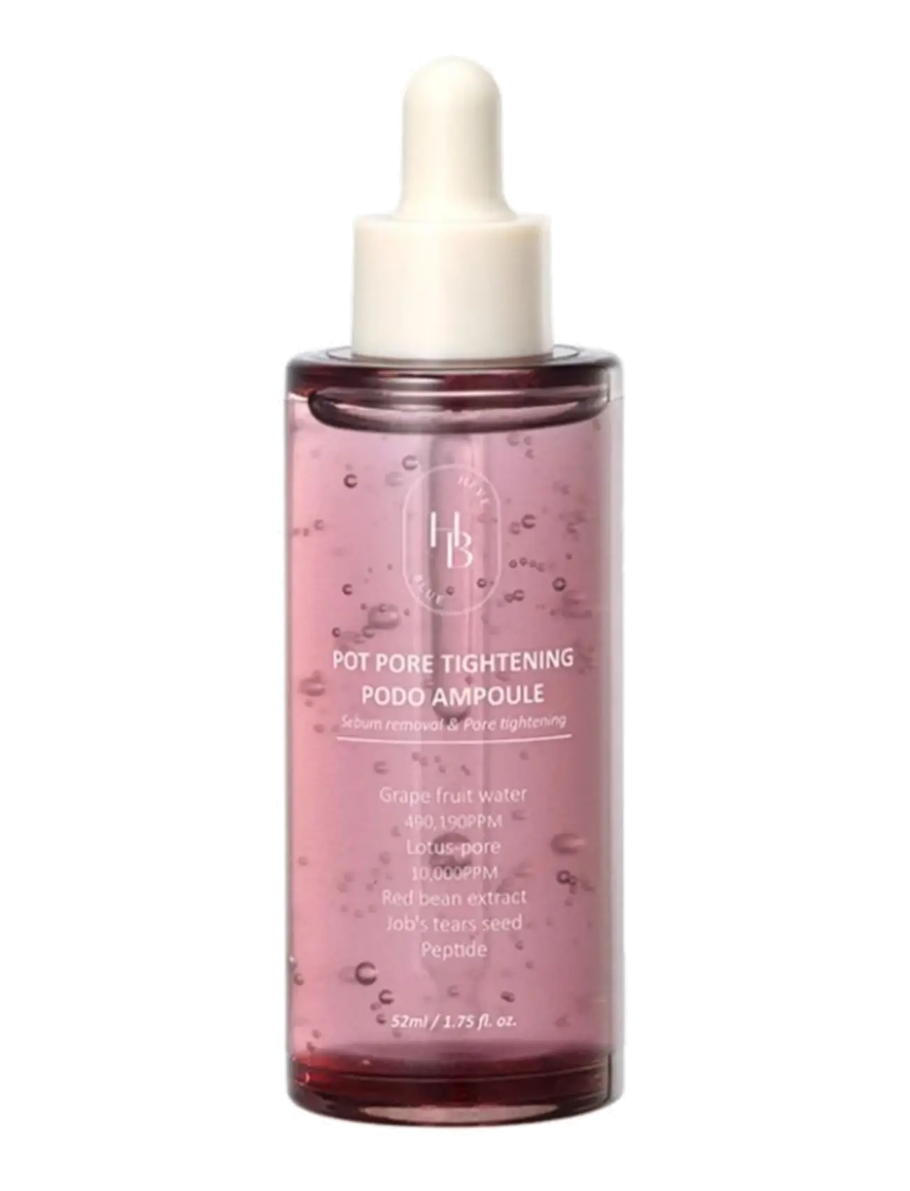 Heveblue Pot Pore Tightening Podo Ampoule, Detox-maske, Pink, Str: 52 ML