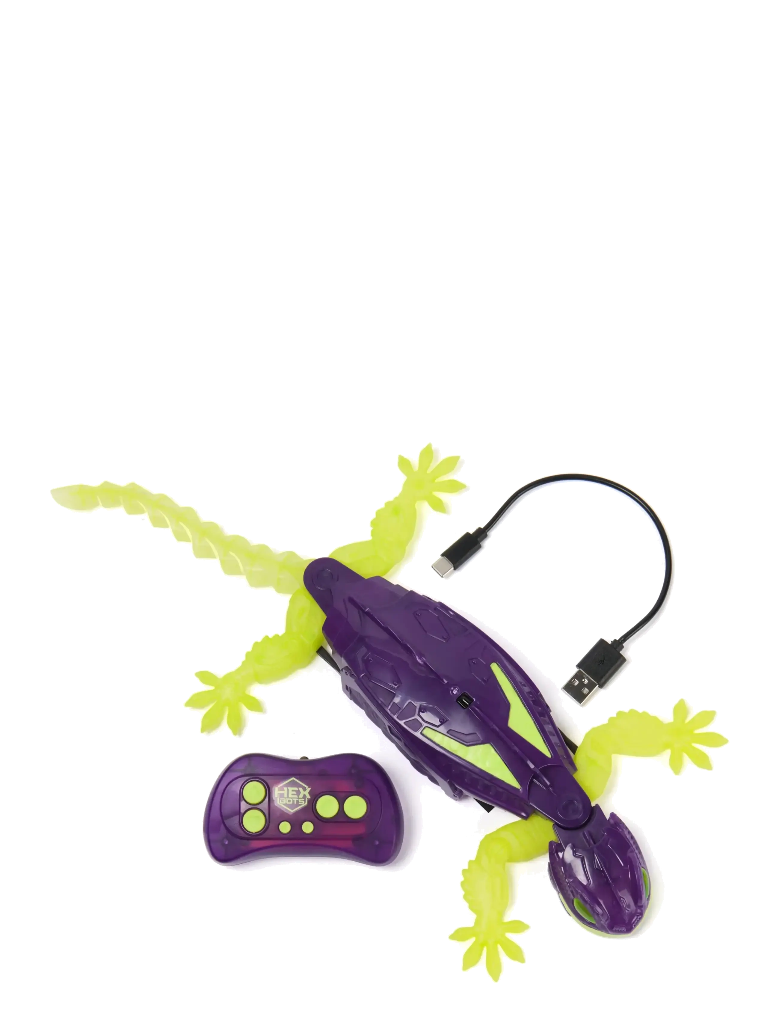 Hex Bots - Hex Bots Wall Crawler Gecko Glow in The Dark - interaktive dyr - muti - 2