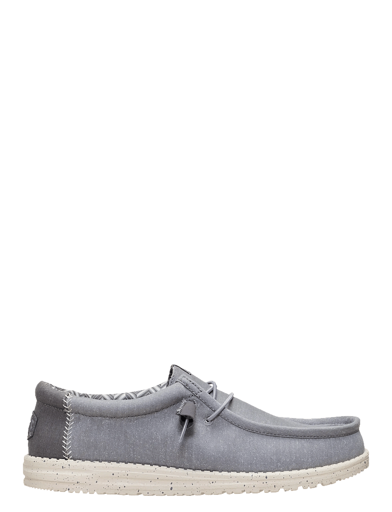 Hey Dude - WALLY STRETCH CANVAS - boat shoes - grey/bone white - 2