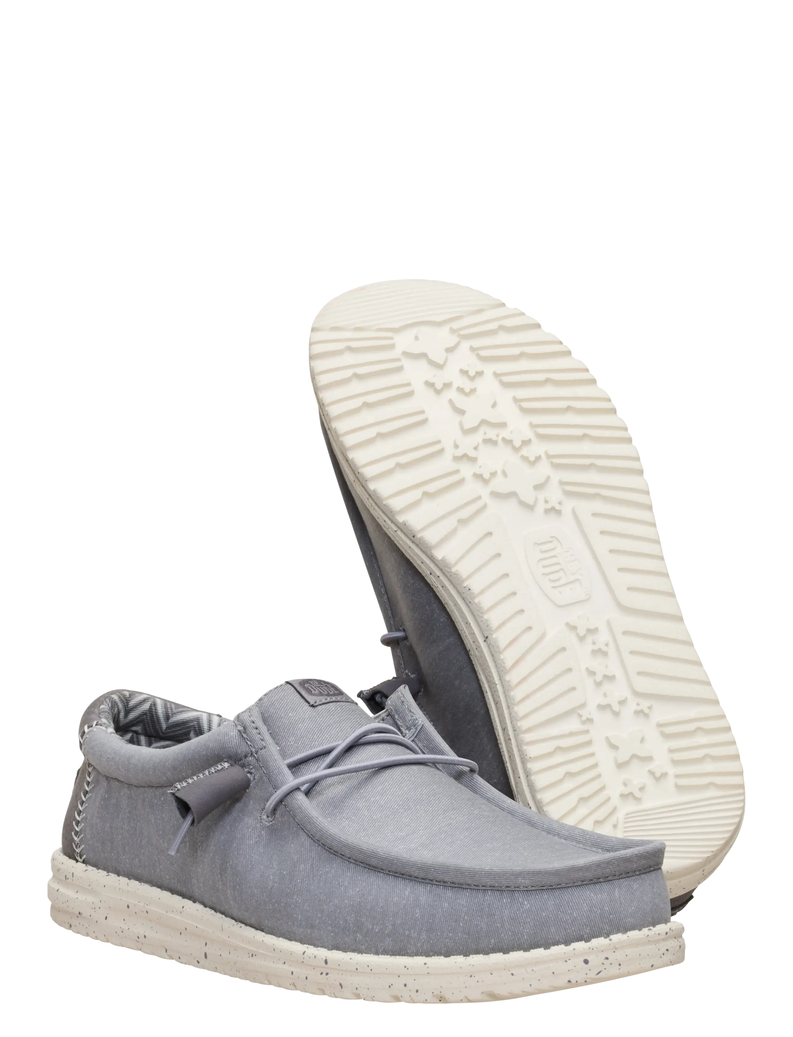 Hey Dude - WALLY STRETCH CANVAS - men - grey/bone white - 3