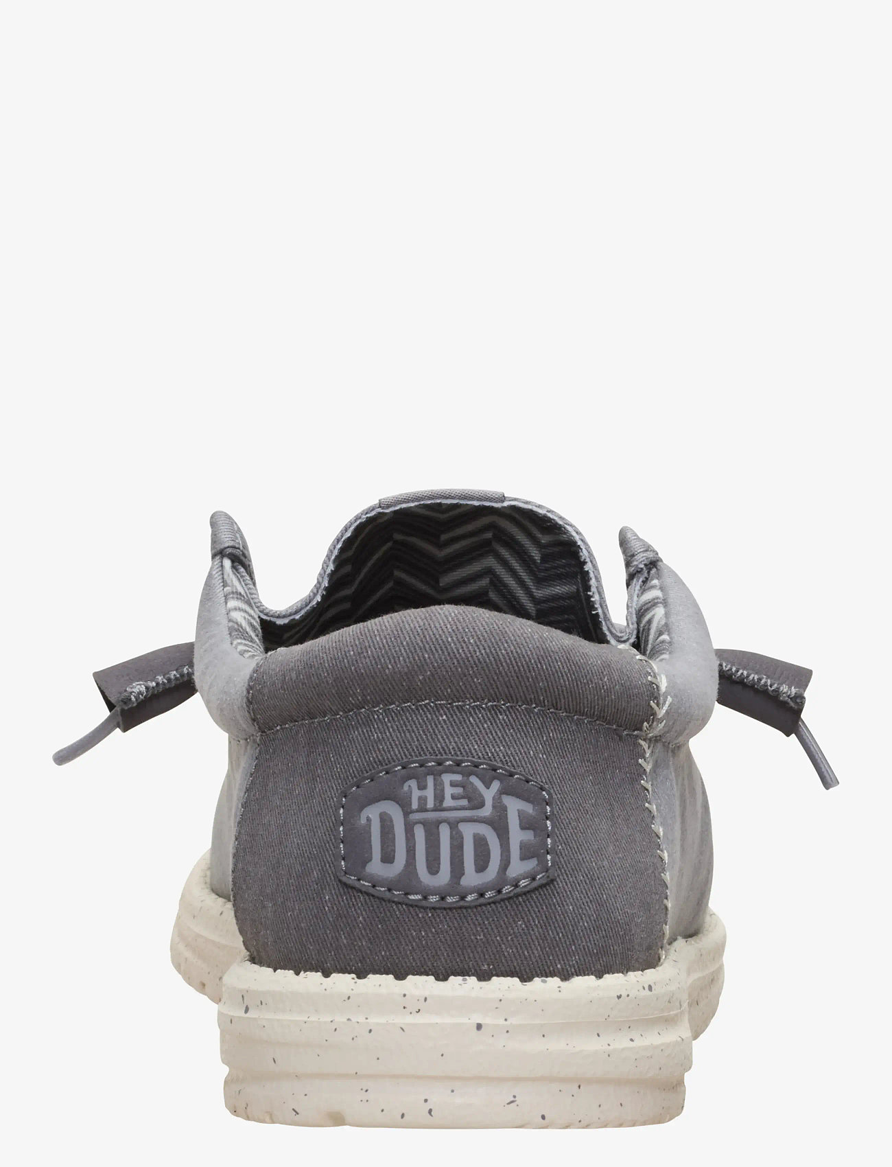 Hey Dude - WALLY STRETCH CANVAS - boat shoes - grey/bone white - 5
