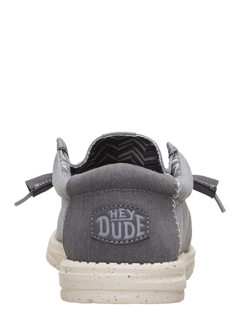 Hey Dude - WALLY STRETCH CANVAS - boat shoes - grey/bone white - 5