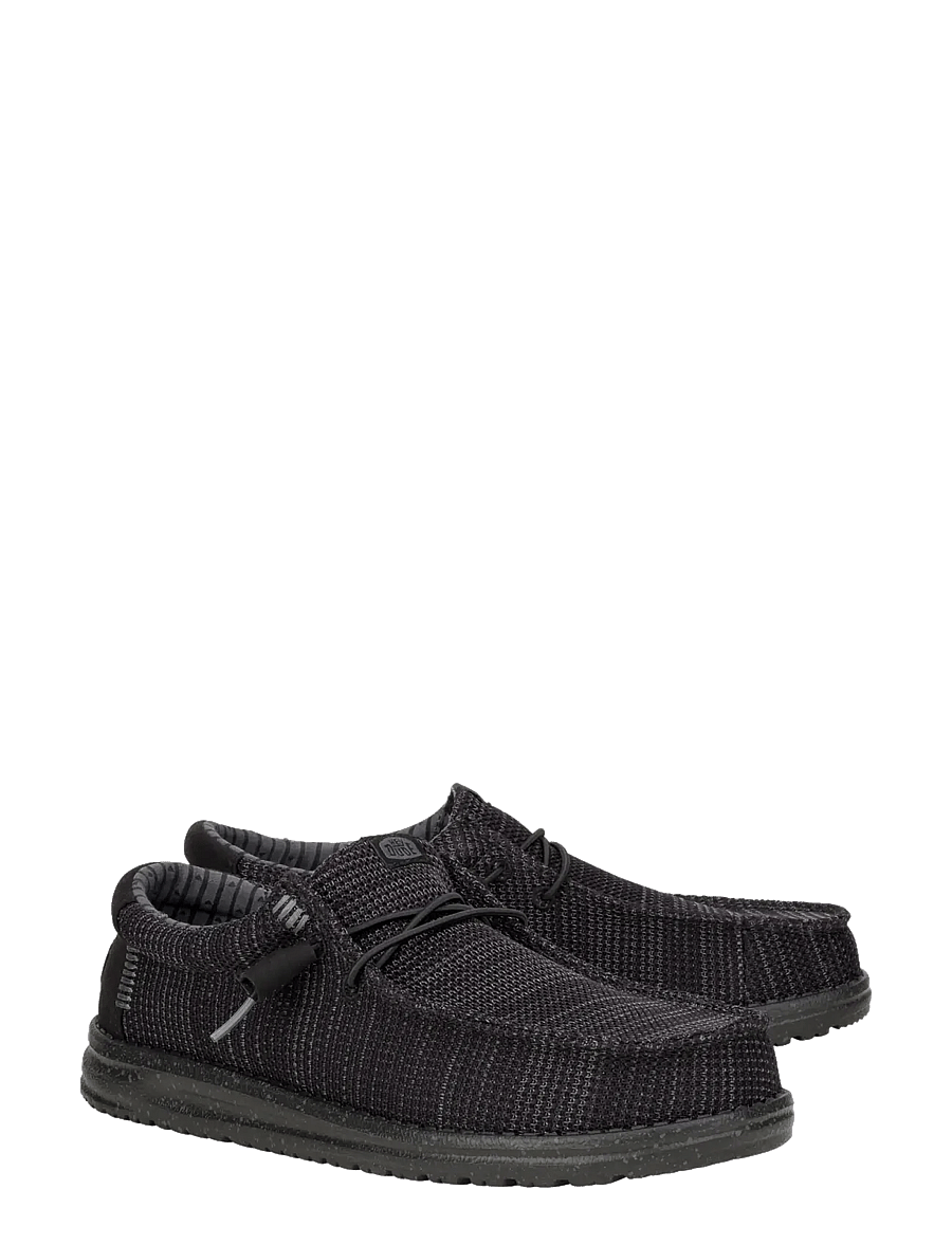 Hey Dude - WALLY STRETCH SOX - niedriger schnitt - black/black - 2