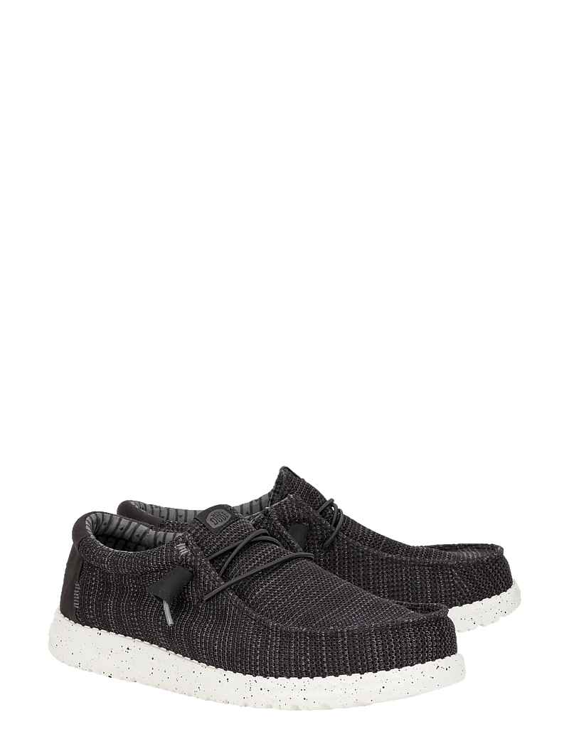 Hey Dude - WALLY STRETCH SOX - lave sneakers - black/white - 1