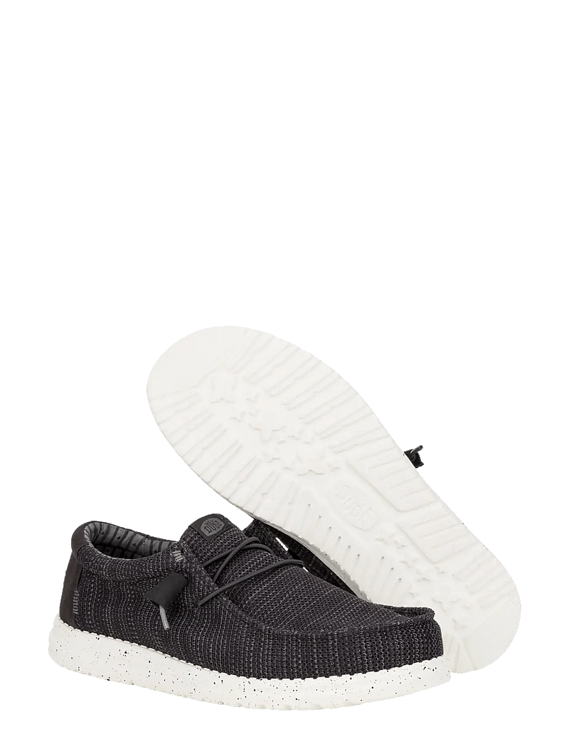 Hey Dude - WALLY STRETCH SOX - lave sneakers - black/white - 3
