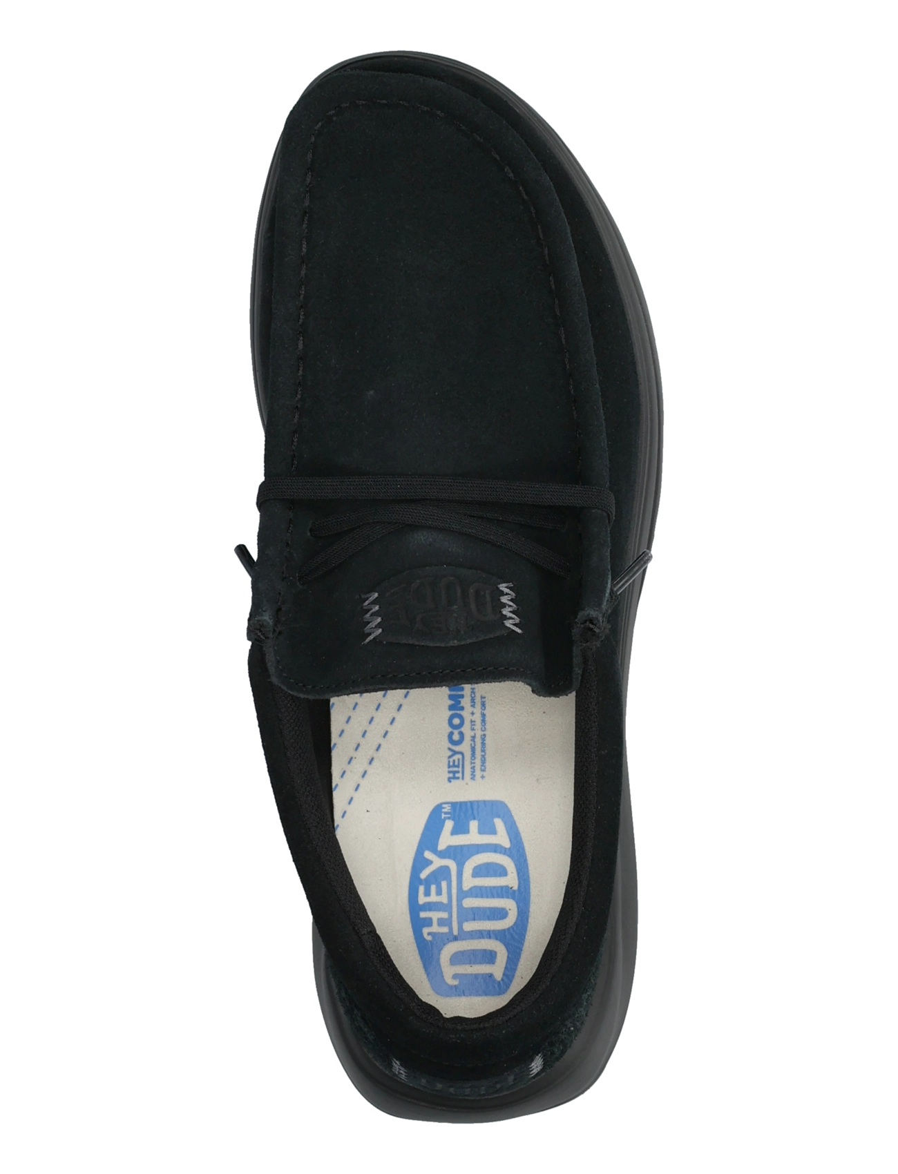 Hey Dude - WALLY X SUEDE - seglarskor - black - 3