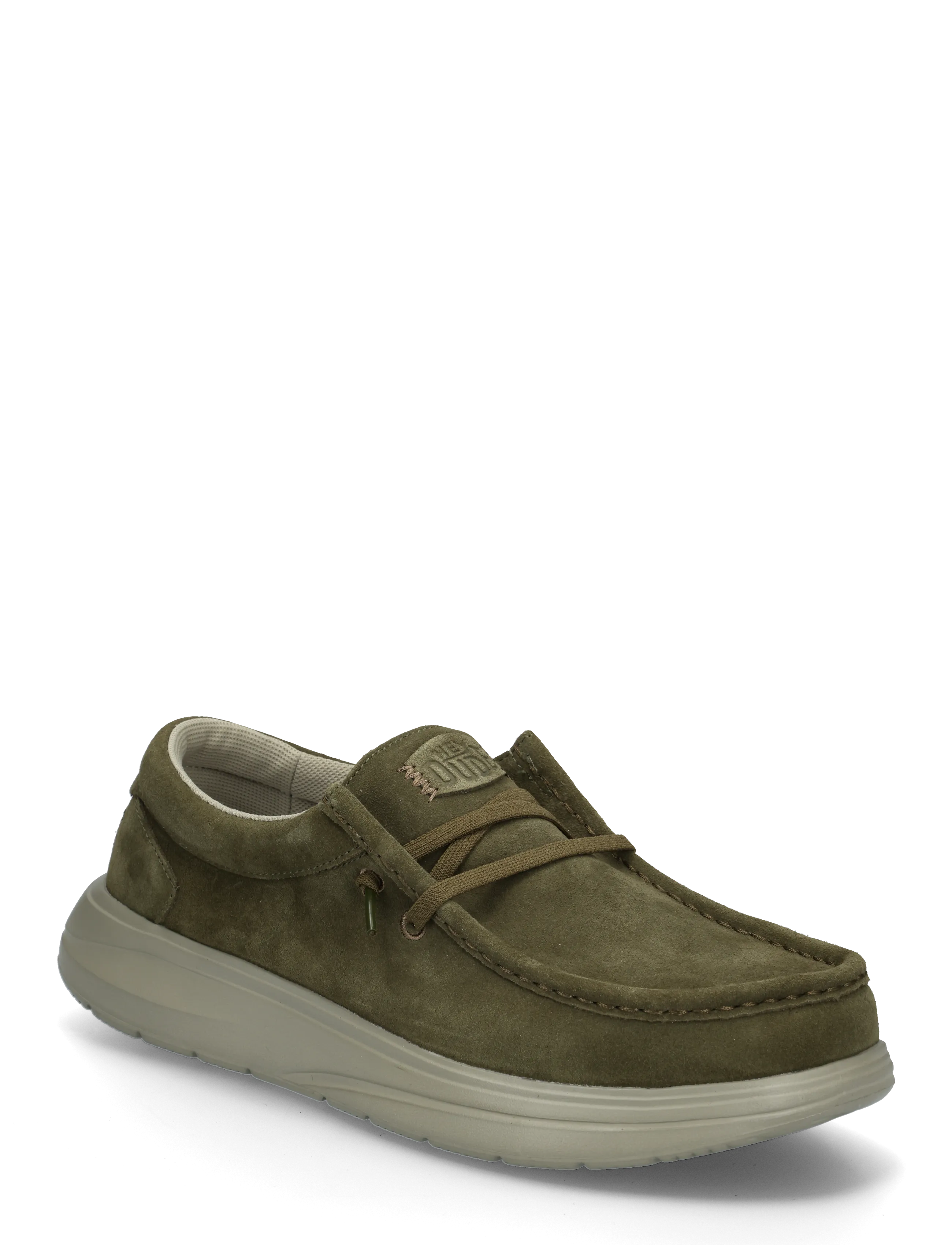 Hey Dude WALLY X SUEDE - Sejlersko - DARK OLIVE/STONE GREY / khaki/green