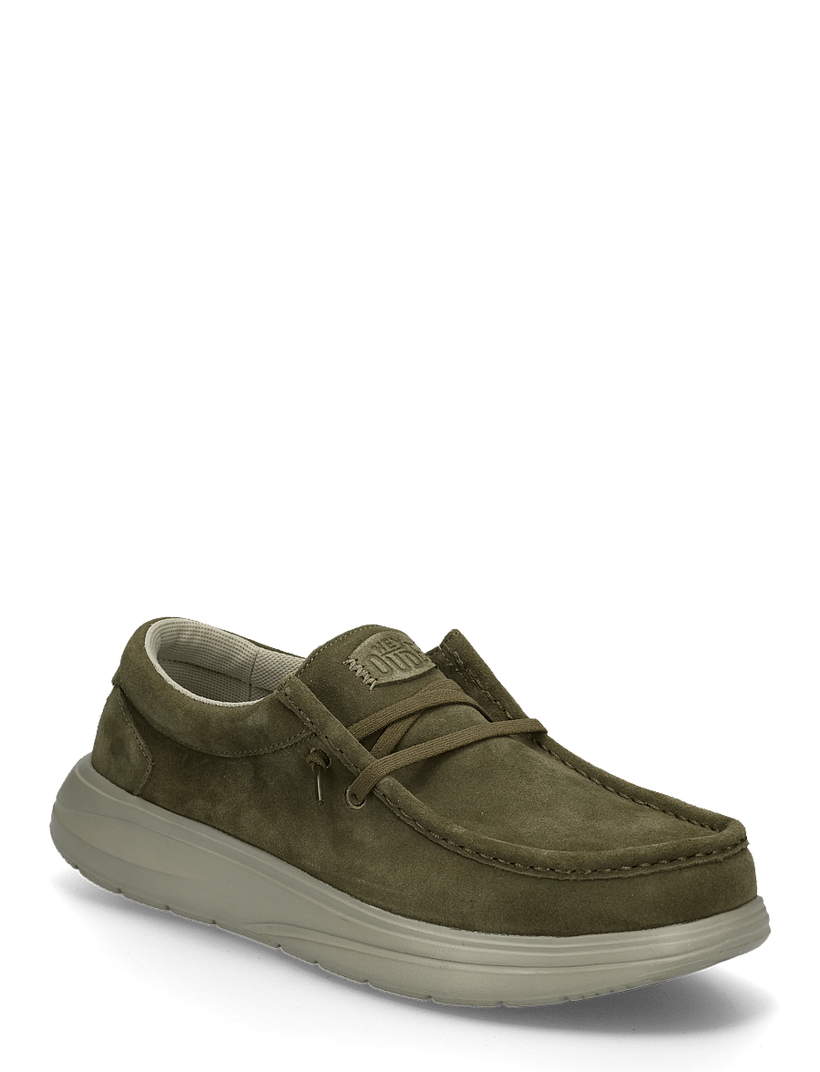 Hey Dude - WALLY X SUEDE - kollektionen - dark olive/stone grey - 0