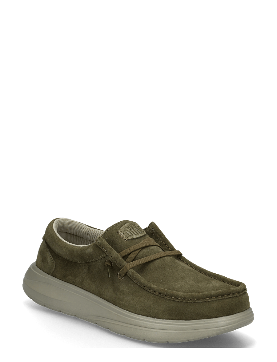 Hey Dude - WALLY X SUEDE - kollektionen - dark olive/stone grey - 0