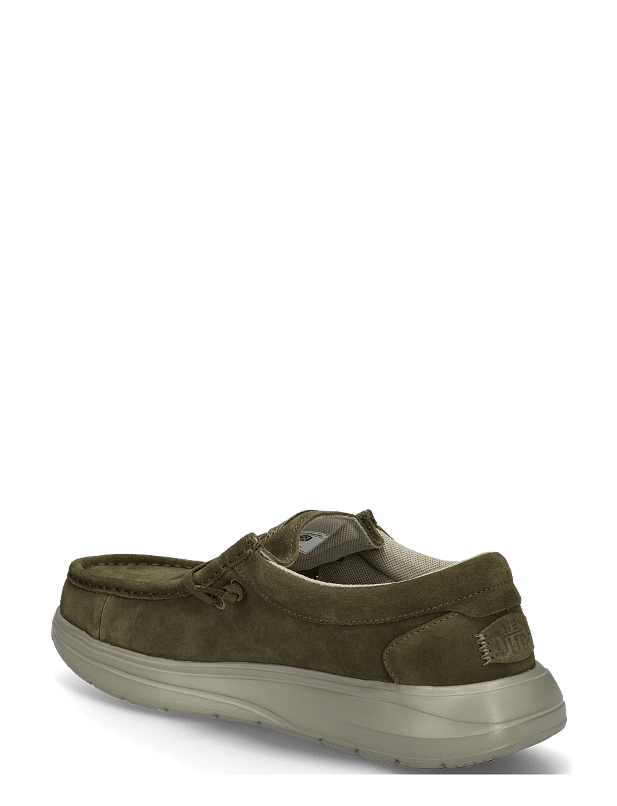 Hey Dude - WALLY X SUEDE - kollektionen - dark olive/stone grey - 1