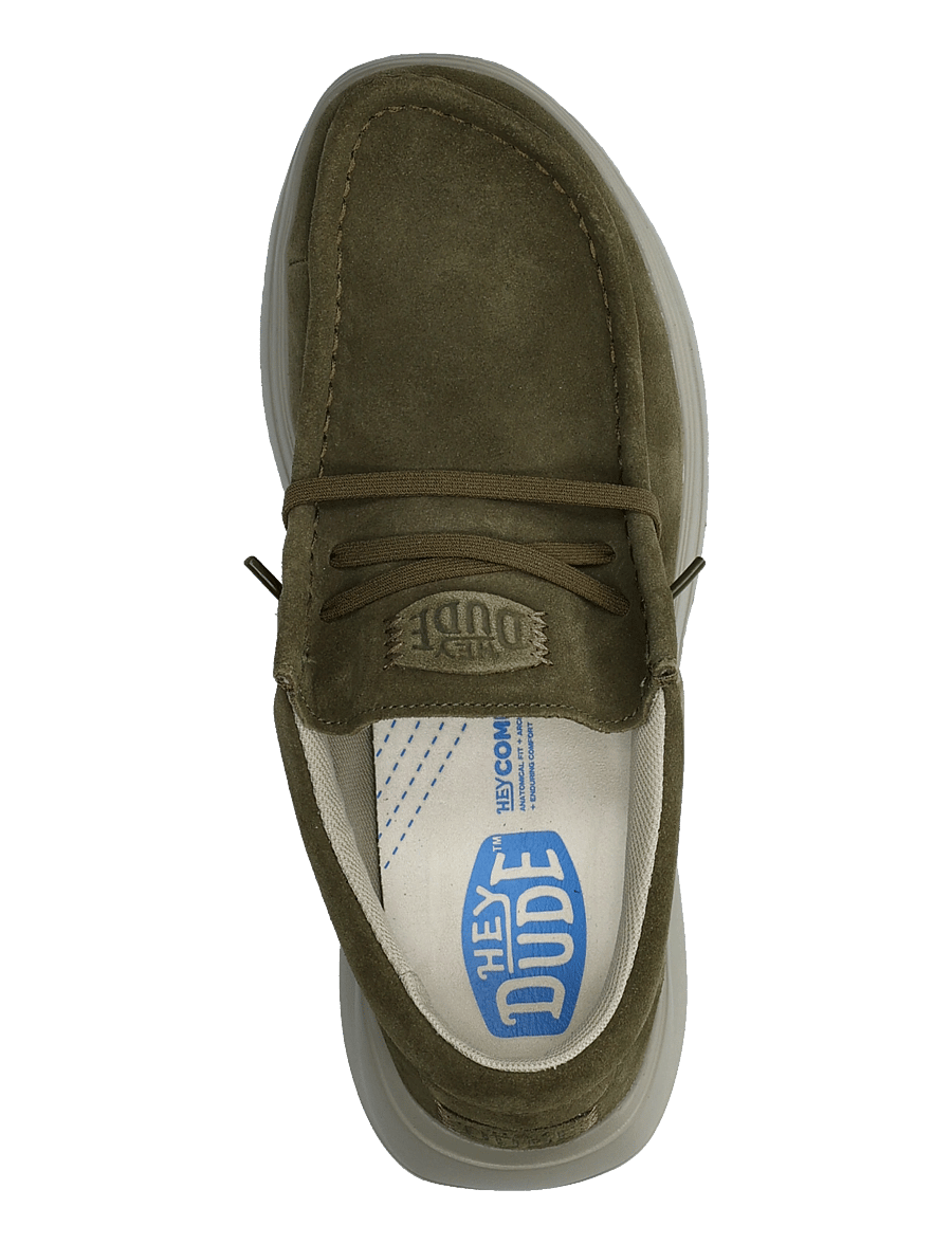 Hey Dude - WALLY X SUEDE - kollektionen - dark olive/stone grey - 3