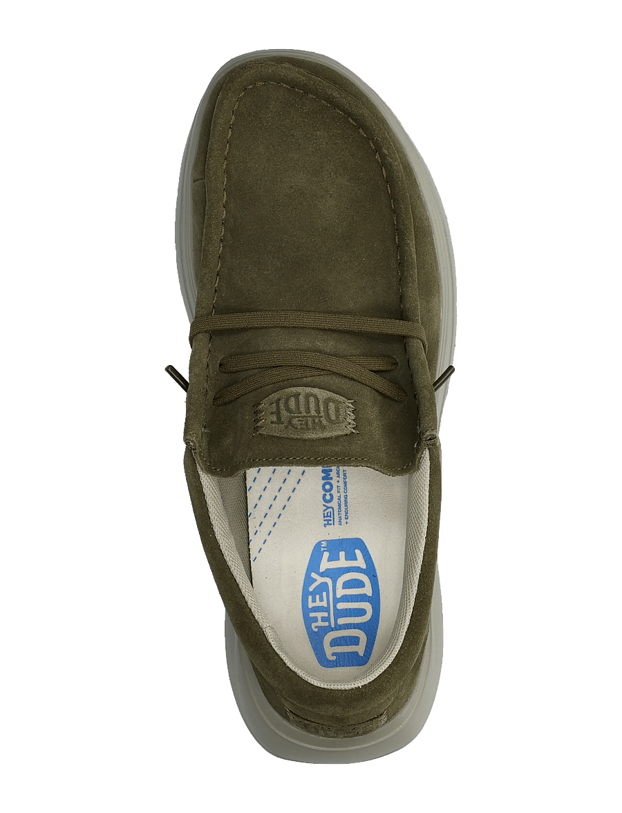 Hey Dude - WALLY X SUEDE - kollektionen - dark olive/stone grey - 3