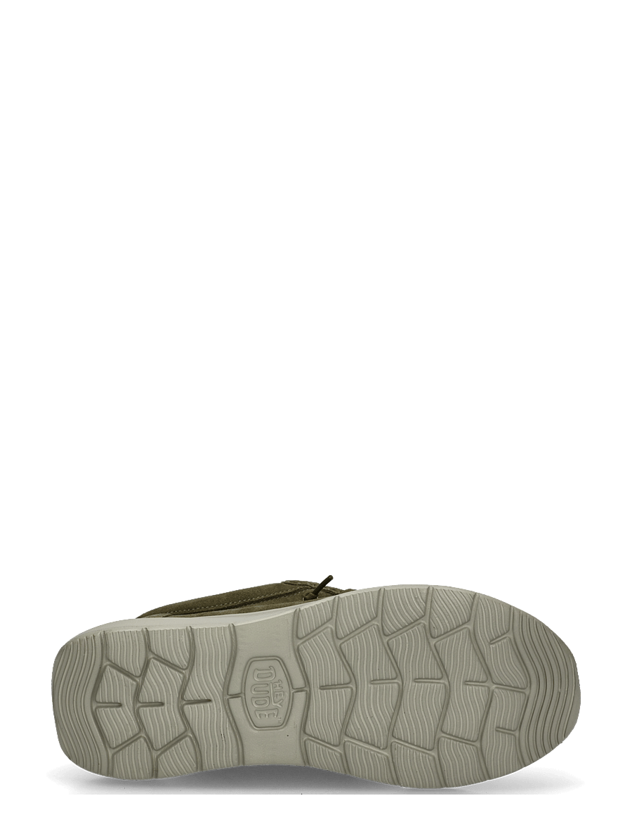 Hey Dude - WALLY X SUEDE - kollektionen - dark olive/stone grey - 4