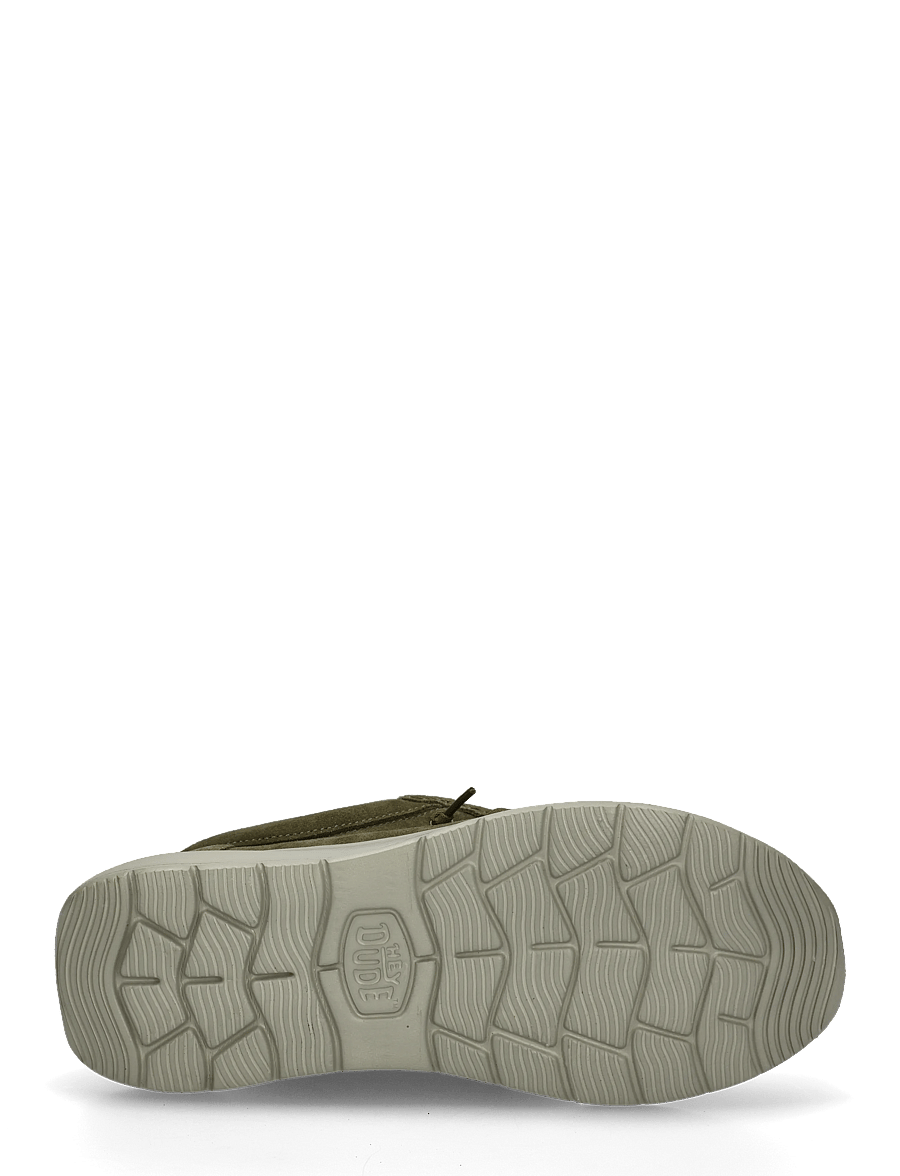 Hey Dude - WALLY X SUEDE - kollektionen - dark olive/stone grey - 4