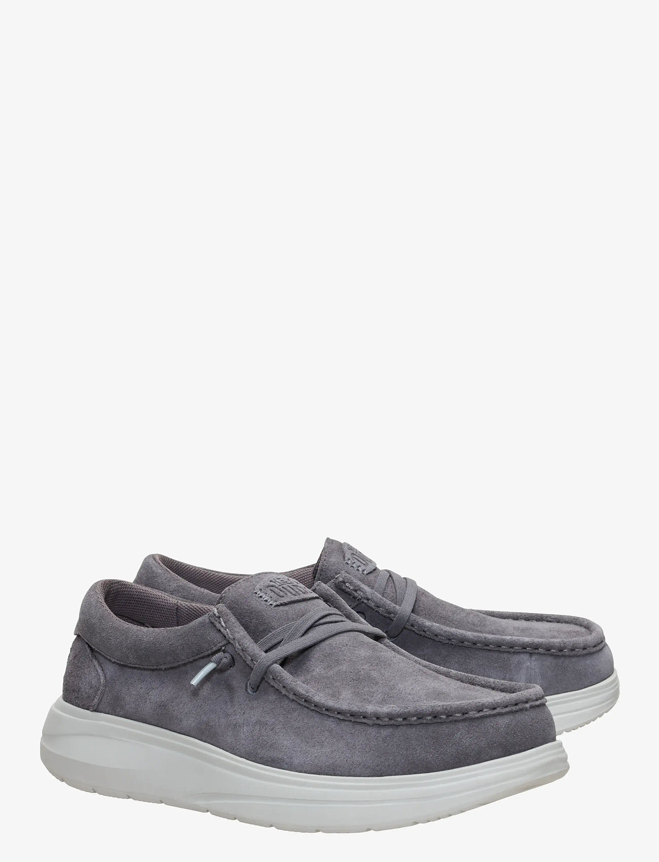 Hey Dude - WALLY COMF SUEDE - sejlersko - grey/dawm blue - 1