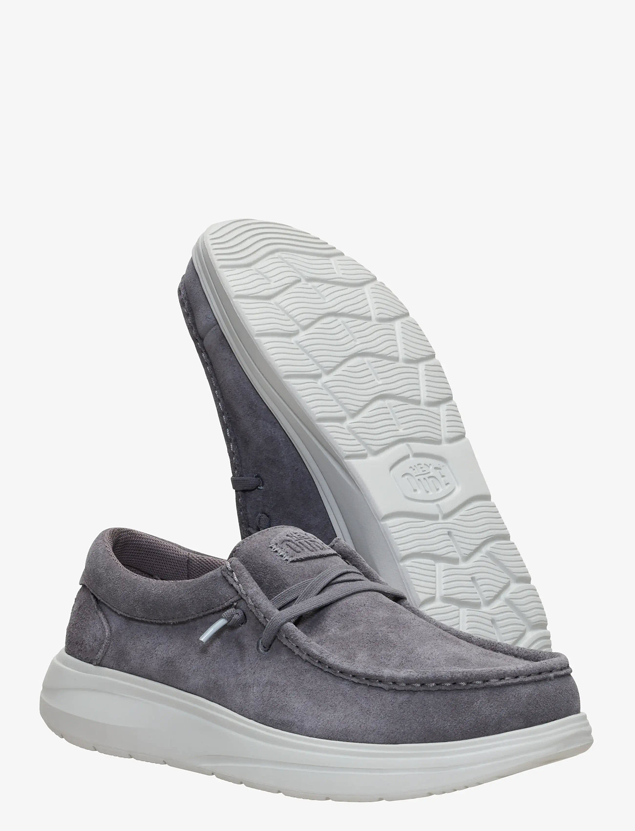 Hey Dude - WALLY COMF SUEDE - sejlersko - grey/dawm blue - 3