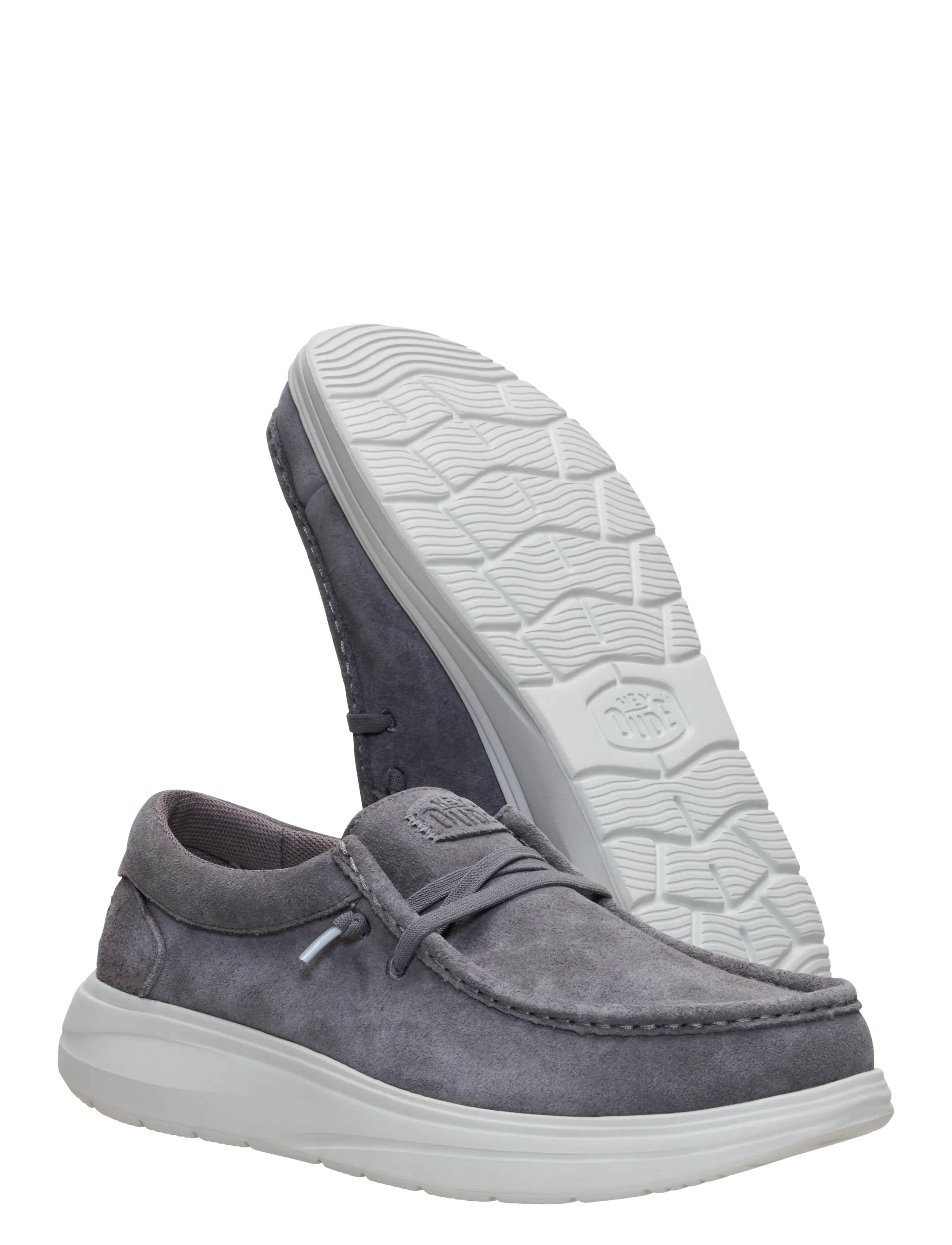 Hey Dude - WALLY X SUEDE - mænd - grey/dawm blue - 3